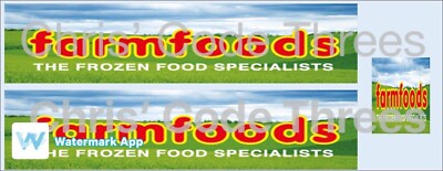 Code 3 selbstklebendes Vinyl Anhänger Aufkleber - Farmfoods - 1/50 1/76 1/148
