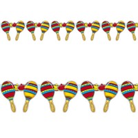 3M Maracas Girlande / Rumba Rasseln Mexiko Amerika Hawaii Karibik Party Deko