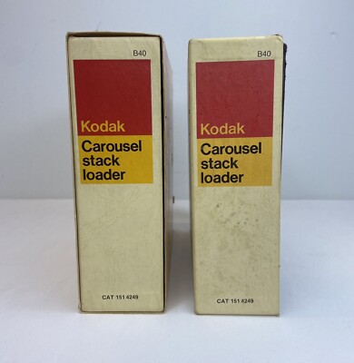 Lot Of 2 Vintage Kodak Carousel Stack Loader No. B40 W/FACTORY BOX Cat 151 4249
