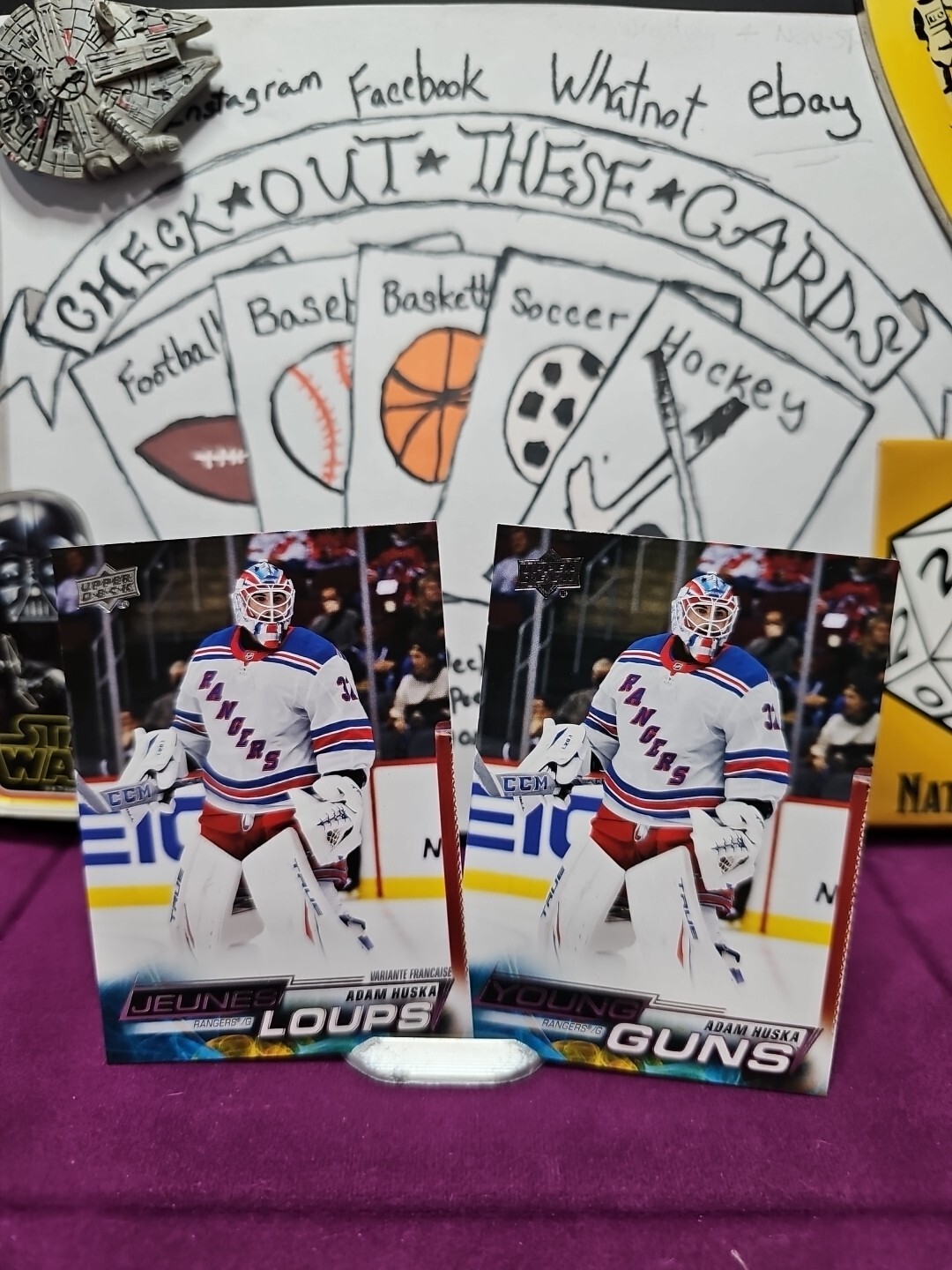 2022-23 Upper Deck Series 2 Hockey #492 Adam Huska - Rangers - French Young Guns