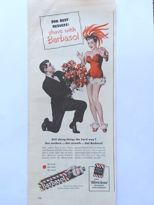 Vintage 1948 barbasol print ad.  original item