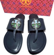 Tory Burch Sandals Miller Thongs Benton Leather 5.5 Shoes Flip FLops
