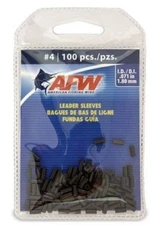 AFW American Fishing Wire Single Barrel Copper Crimp Sleeves Leader Size 4 100pc