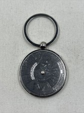 Keyring Keychain 50 Years Perpetual Calendar Silver Alloy Key Chain Ring