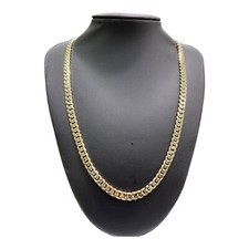 9ct 9k Yellow Gold Curb Cuban Link Chain Necklace 73.11 Grams 62cm. Brand New