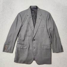 Brooks Brothers Madison Saxxon Sport Coat Mens 42R Gray Pinstripe Wool Preppy US