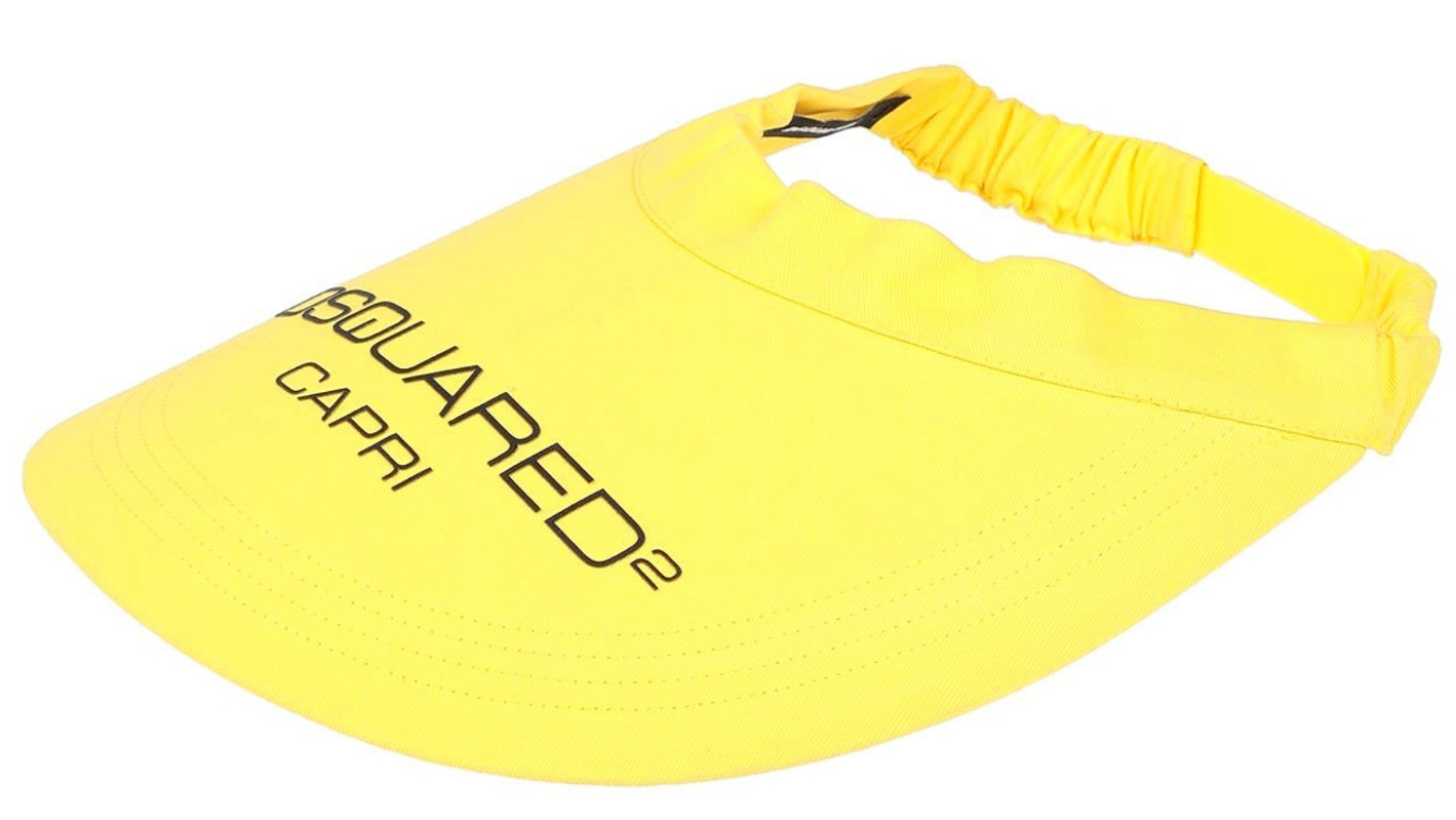 Dsquared2 Unisex Iconic Logo-Patch Visor Cap Tennis Golf Hat Sunshade