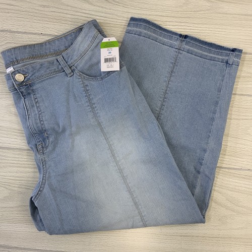 Tru High Rise Wide Leg Crop Jeans 