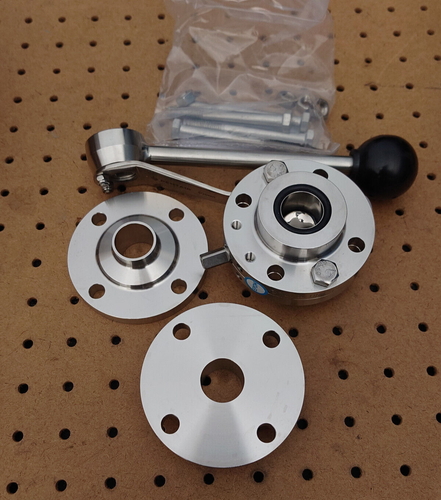 PENTAIR SUDMO S0000813 1" BUTTERFLY VALVE K587 with HANDLE - Picture 4 of 4