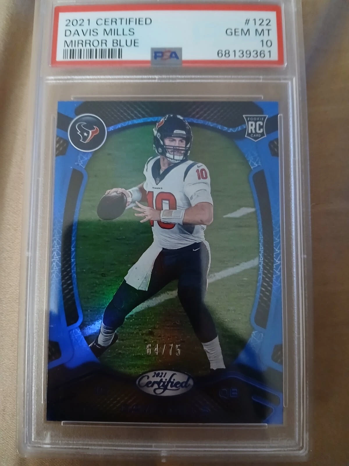 Davis Mills Panini Certified #122 Mirror Blue