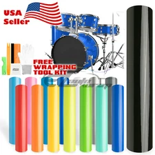 Drum Wrap Vinyl Kit Gloss Glossy For Snare Kick Bass Tom WMP Shell Skin Sticker