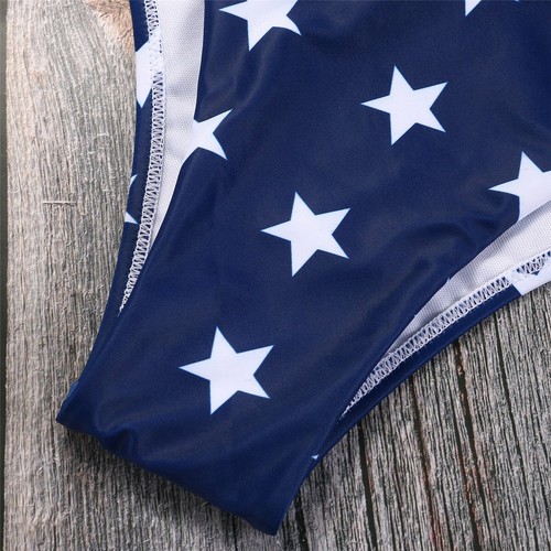 Women USA American Flag Bikini Set Push Up Padded Bathing Suit Swimwear Swimsuit - Picture 21 of 38