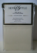 Hotel Style Set of 2 Standard Queen Pillowcase 500 Thread Count NIB