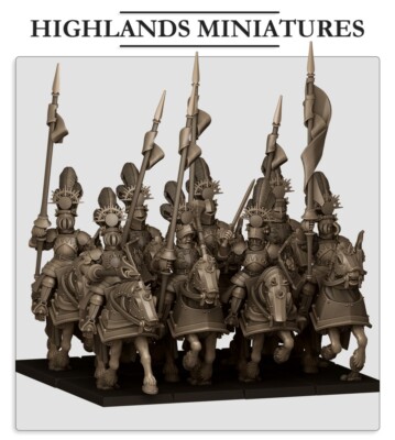 8x Sunland Imperium Ritter Golden Flame Highland für AOS Sigmar Blazing Sun #3