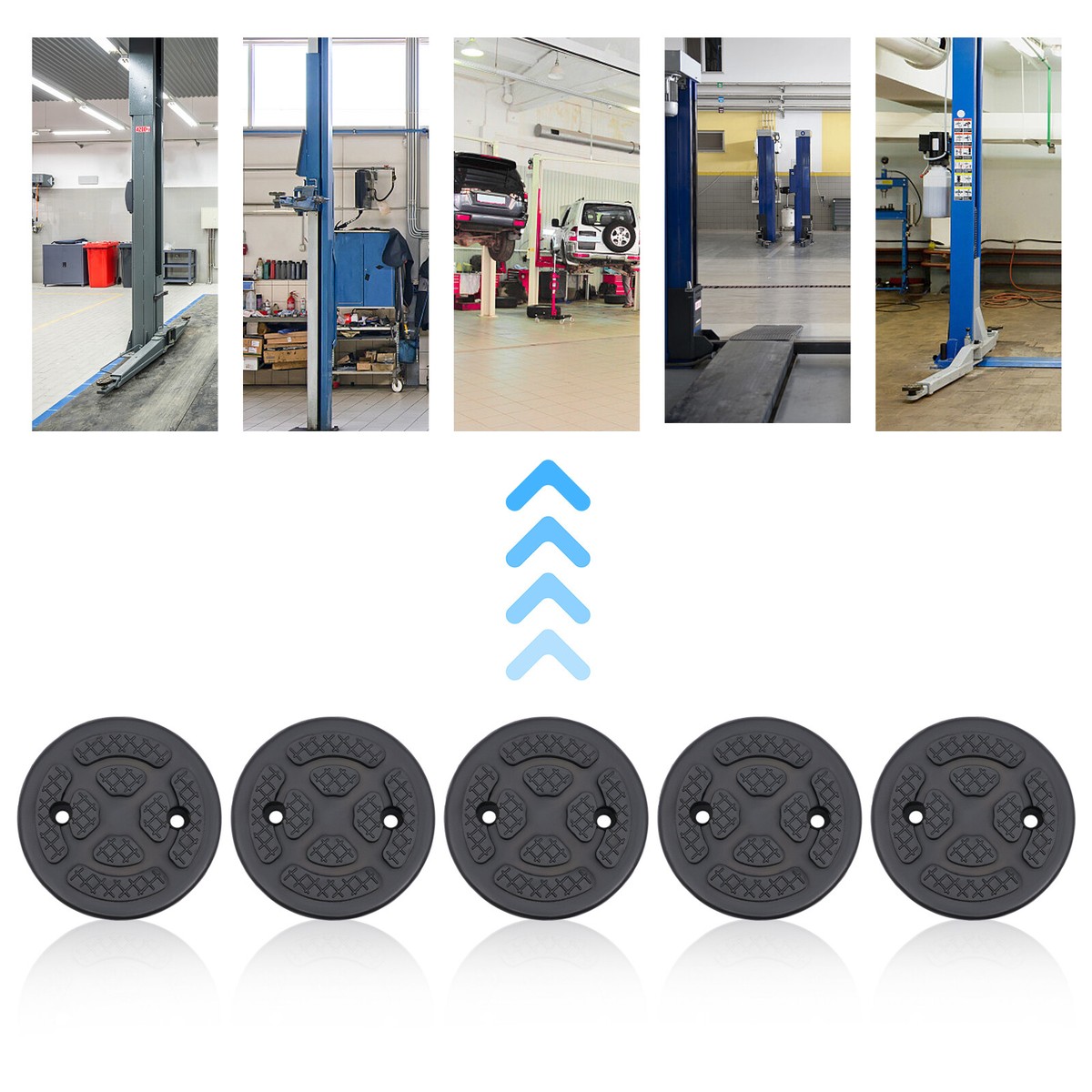 Rubber Arm 5 Pack Rubber Lift Pads - 30mm Thick Jack Pads For Car Lifts ...