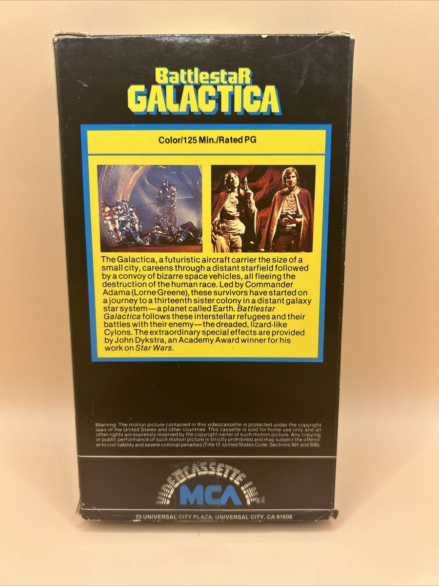 MCA Battlestar Galactica VHS 1980 Rare Cult Sci-Fi MCA RAINBOW
