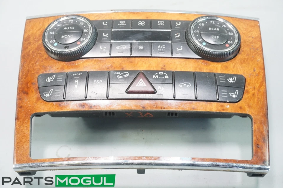 07-12 W164 X164 R251 MERCEDES ML CLASE GL R TABLERO DELANTERO CLIMATIZADOR OEM Foto 2 de 4