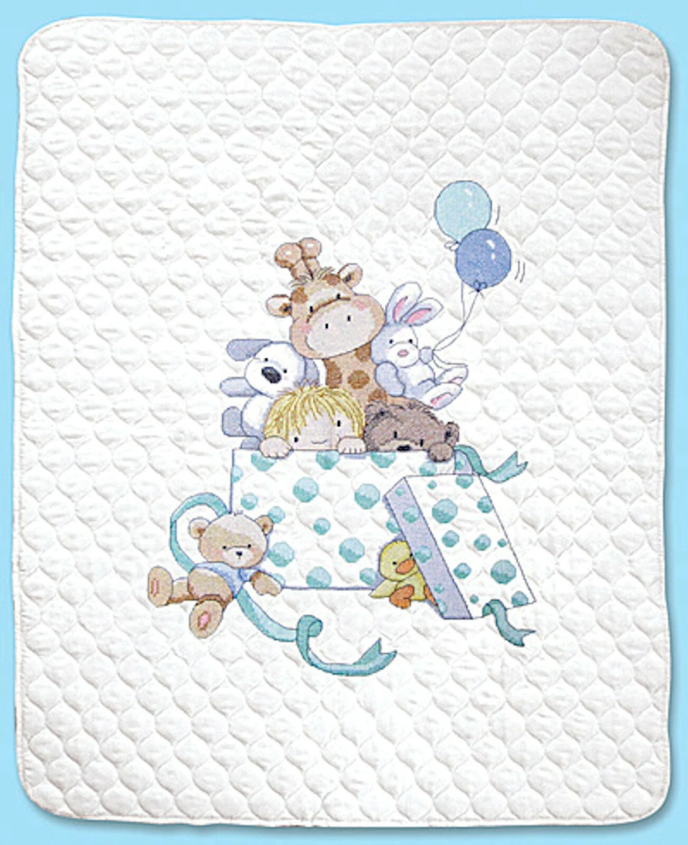 Janlynn Stamped Cross Stitch Baby Quilts