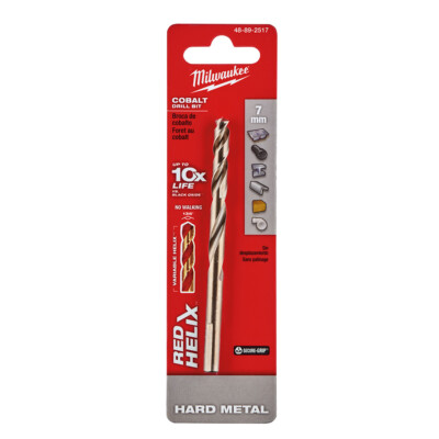 Milwaukee 48-89-2517 7 mm RED HELIX Cobalt Drill Bit - Metric