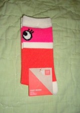 GAP Girl's Cozy SocksPink Orange Color Block Eyes SIZE Large 3-4