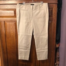 NWT Ann Taylor tan devin straight pants 12