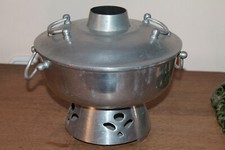 Vintage FEUERTOPF auch Mongolentopf – Asien- Fondue –  Ø 24cm – mit Deckel, ALU