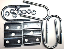 Axle U-bolts Plates 2 38 Kit With Nuts For Trailer Spring Replacement Zinc