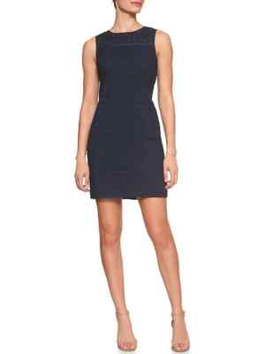 banana republic navy eyelet dress