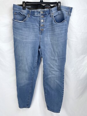 Torrid Jeans Size 22R Denim Sky High Skinny Blue Pants 26  Inseam
