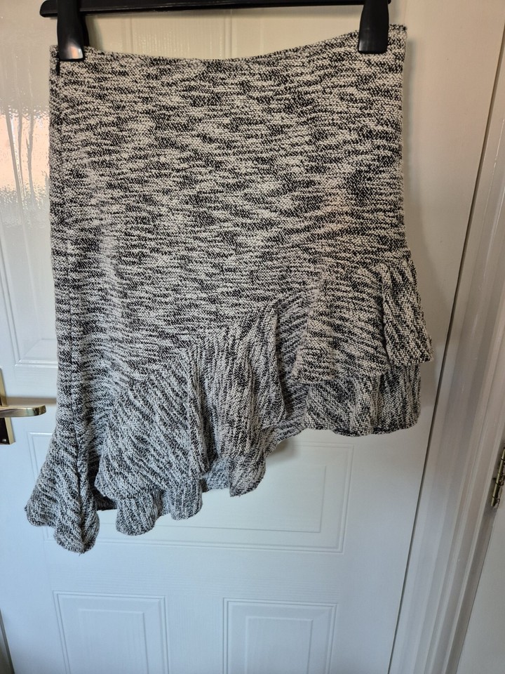 Skirt Zara Wool Size M Boucle Style Asymmetrical Zipped VGC eBay
