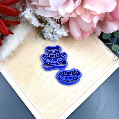 Teddybär in Polymer Clay Cutter | 3D-gedrucktes Tonwerkzeug | IrisCrafts7 UK