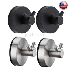 2X Strong Vacuum Suction Cup Hook Shower Towel Holder Hooks for Bathroom Kitchen