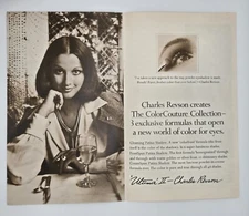 1973 Ultima II Colorcouture Collection Chs Revson 11" x 9" Centerfold Print Ad