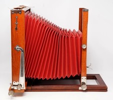 Conley No 1 BS 8x10" Wood Field View Camera Red Bellows w/ Packard Shutter, Case