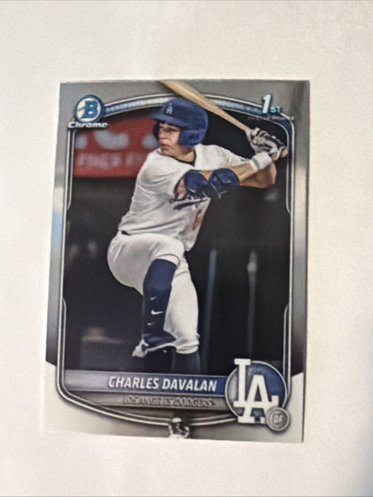 2025 Bowman Chrome Draft #BDC96 Charles Davalan 1st Bowman Dodgers