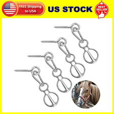 Horse Tie Ring, Upgraded 4 Sets Horse Tack and Supplies, 304 Stainless Steel Saf