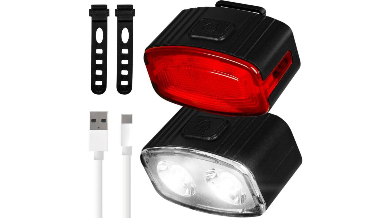 Zestaw lampek rowerowych przód 2*светодиод + tył 12*СВЕТОДИОД VA0155 Vayox