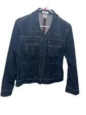 FDJ French Dressing, Slightly Embroidered Jean Jacket, Women's Size Large 