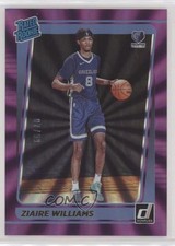 2021-22 Panini Donruss Rated Rookie Holo Purple Laser 87/99 Ziaire Williams 01az