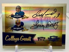 2007 Donruss NFL Threads College Greats Dan Marino Tony Dorsett Dual Auto /10