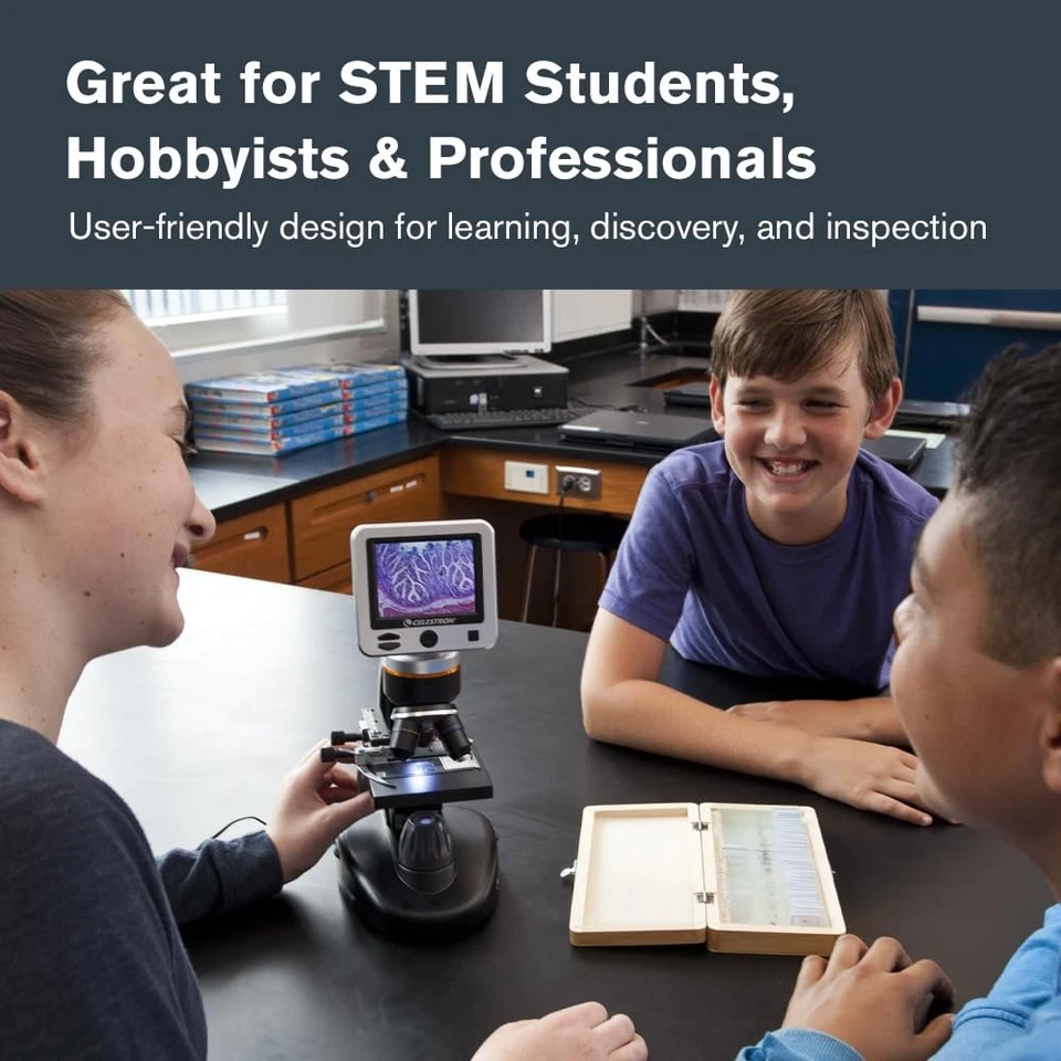 – LCD Digital Microscope II – 3.5" Screen – 5MP Camera – 40x–1600x Magnificat... - Image 2 of 4