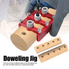 Self Centering Doweling Jig 3 in 1 Hole Drill Guide 90° Positioner Locator Tool