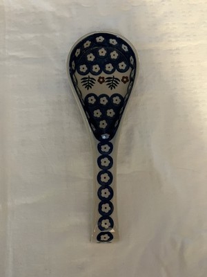 MANUFAKTURA W Boleslawcu Polish Pottery Serving Spoon Rest Hand Made Nastula 106