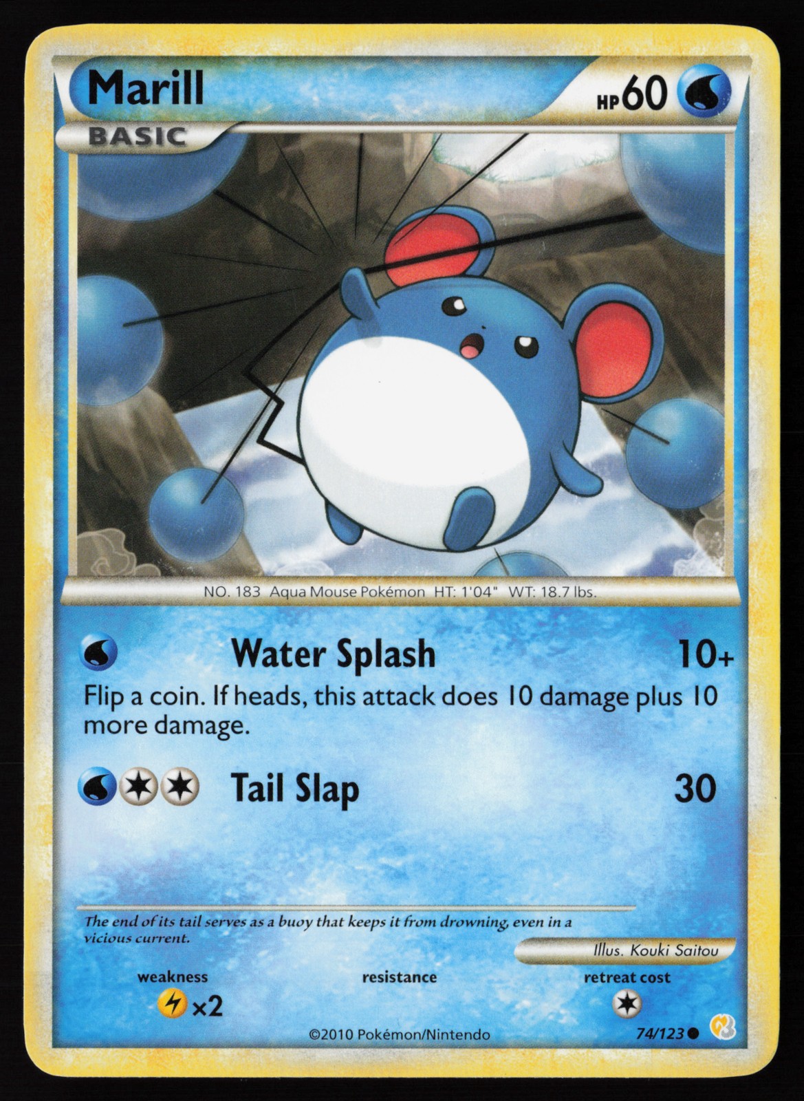 Marill #15 Gyarados & Raichu Pokemon Card