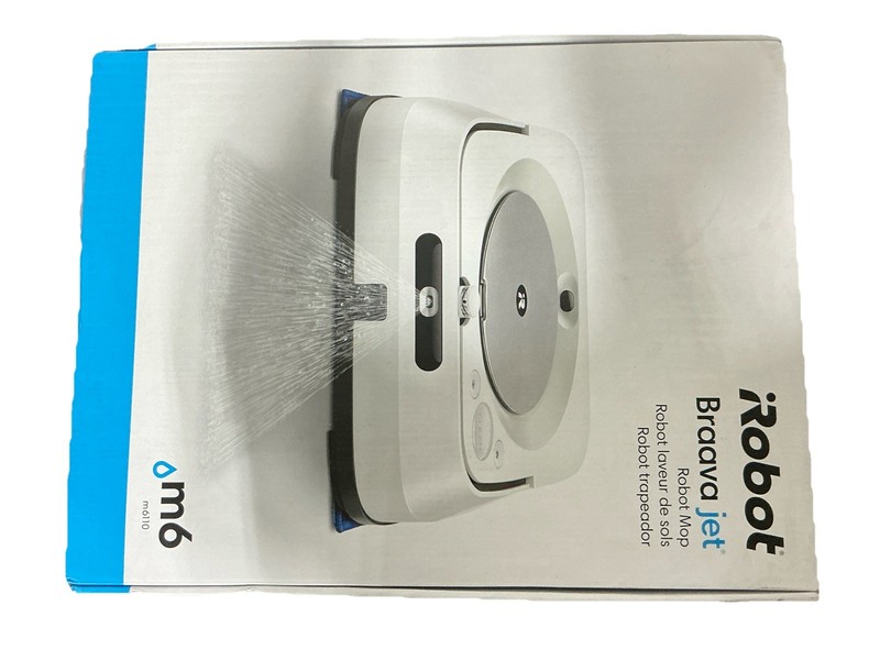 iRobot Braava Jet M6 M6110 Robot Mop Wi-Fi Connected White with 4 Pads