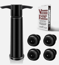 Wine Saver Pump With 4 Vacuum Wine Stoppers, Wine Bottle Stoppers With Food Leak
