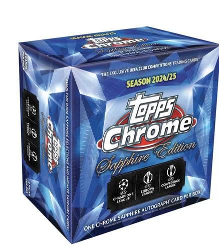 2024-25 TOPPS CHROME SAPPHIRE UEFA Club Competitions UCC Hobby Box CONFIRMED ORD