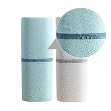  2 Pcs Toothbrush Storage Containers Plastic Travel Holders and Toothpaste Case
