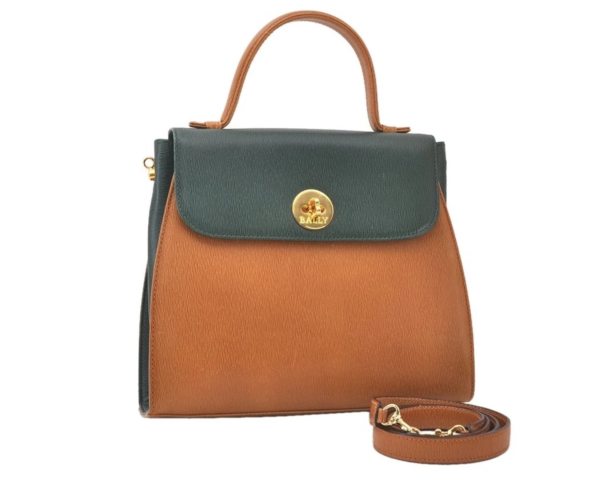 Bally Vintage Green nubuck and Tan Leather Backpack Tote ?? luxury ? BALLY Shearling-trimmed leather backpack | NET-A-PORTER main image 4