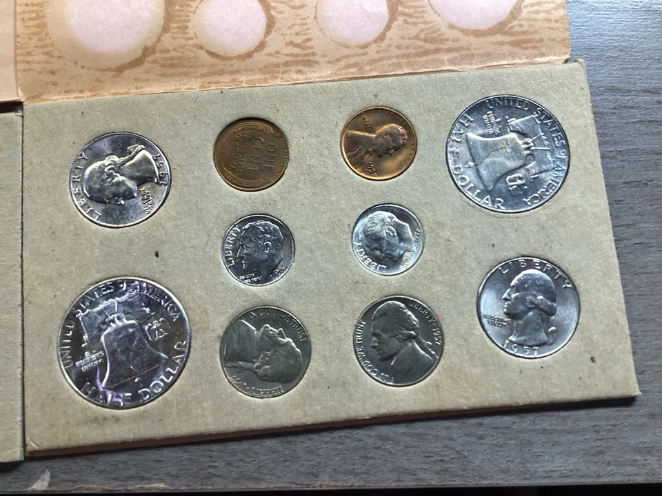 1957 PD US Mint Uncirculated Mint Set with 20 Coins Mint Packaging 111025 21tak - Image 4 of 4